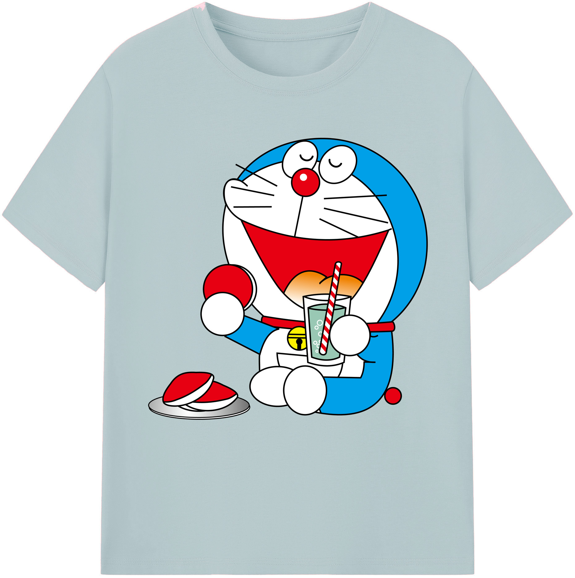 （画像用） ドラえもん Doraemon 綿100％半袖Tシャツ（フロントプリント）